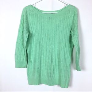 🌺5•4•$25 GAP Green Lightweight Sweater 3/4 Sleeve